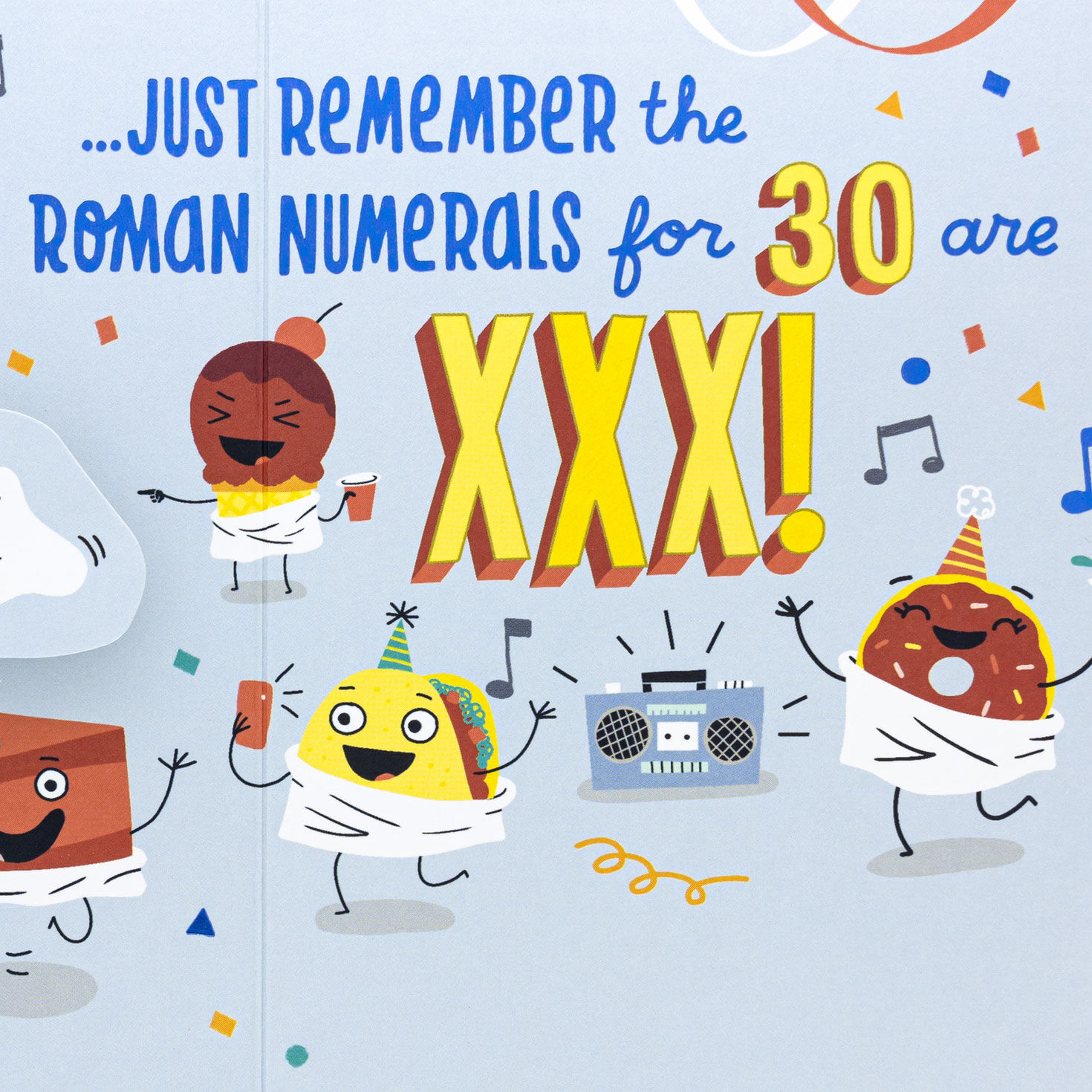 Triple-X Food Fun Dirty 30th Birthday Card Sentiment image number 3