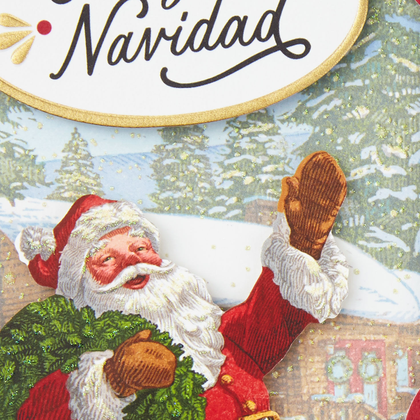 Feliz Navidad Santa Spanish-Language Christmas Card, , large image number 4