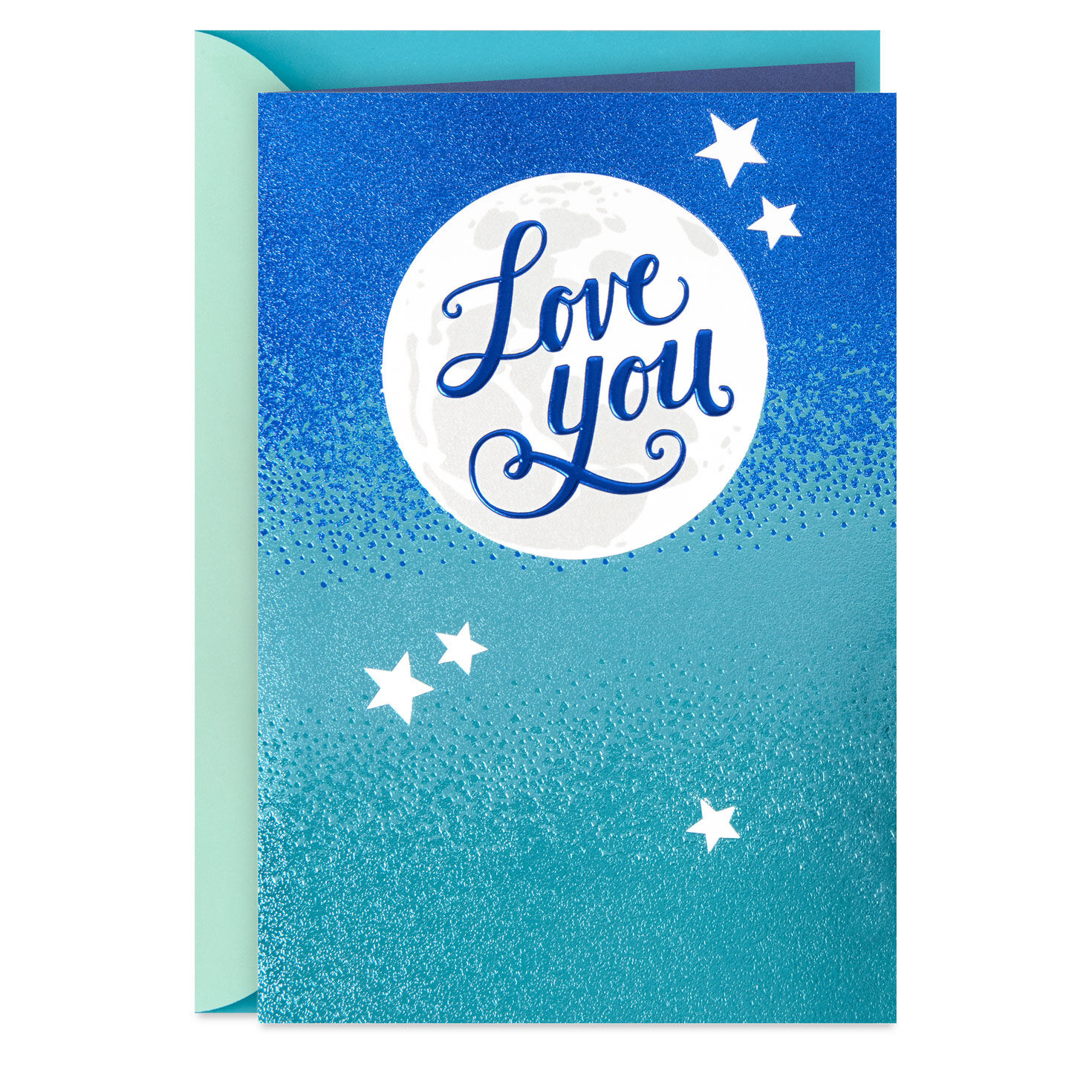 Love You Moon and Stars Love Card