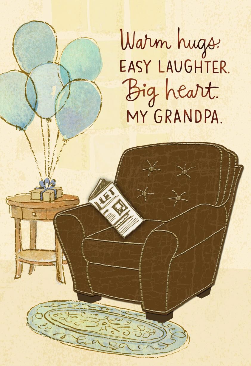 Easy Chair Birthday Card for Grandpa