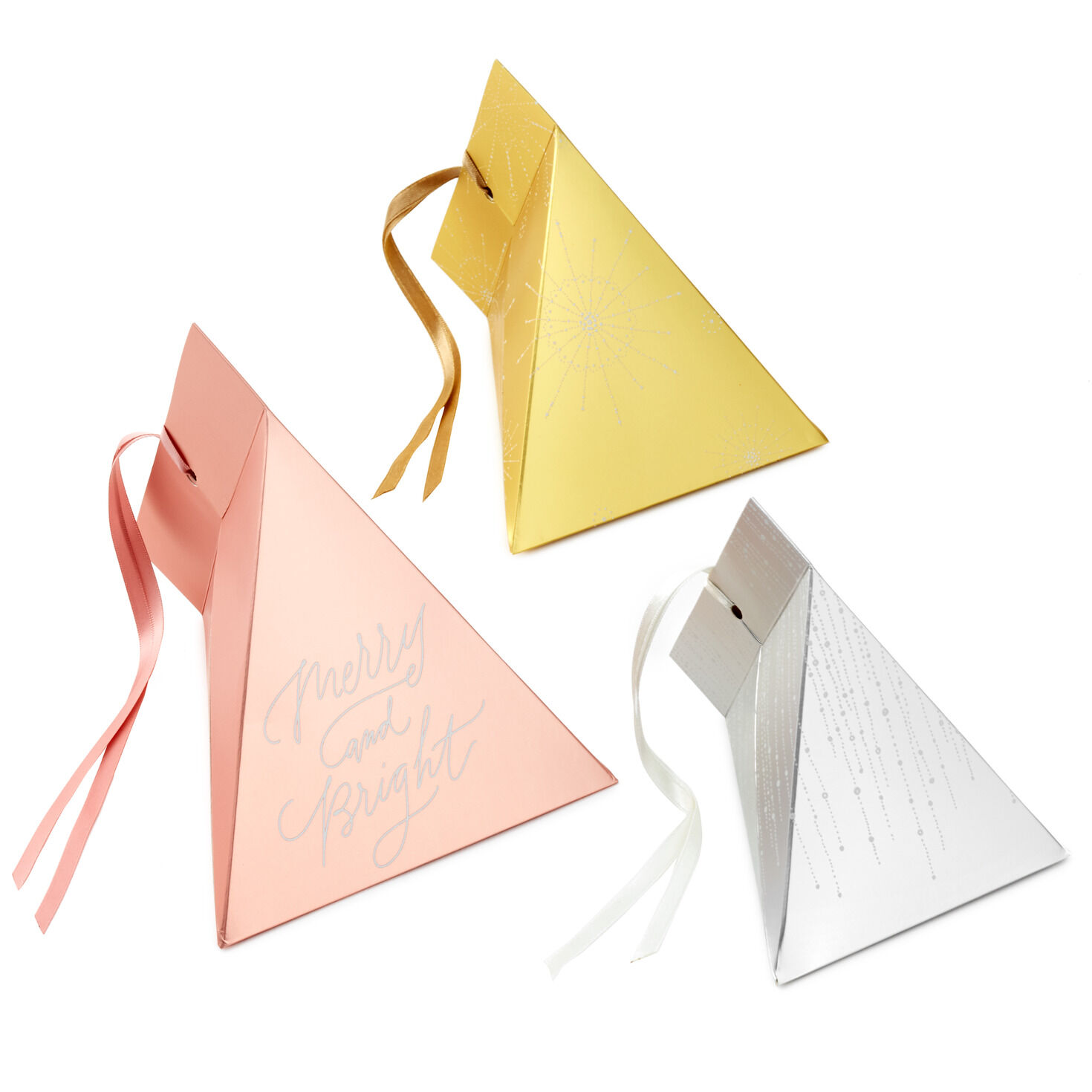 Metallic Mix Assortment Small Christmas Gift Boxes  image number 1