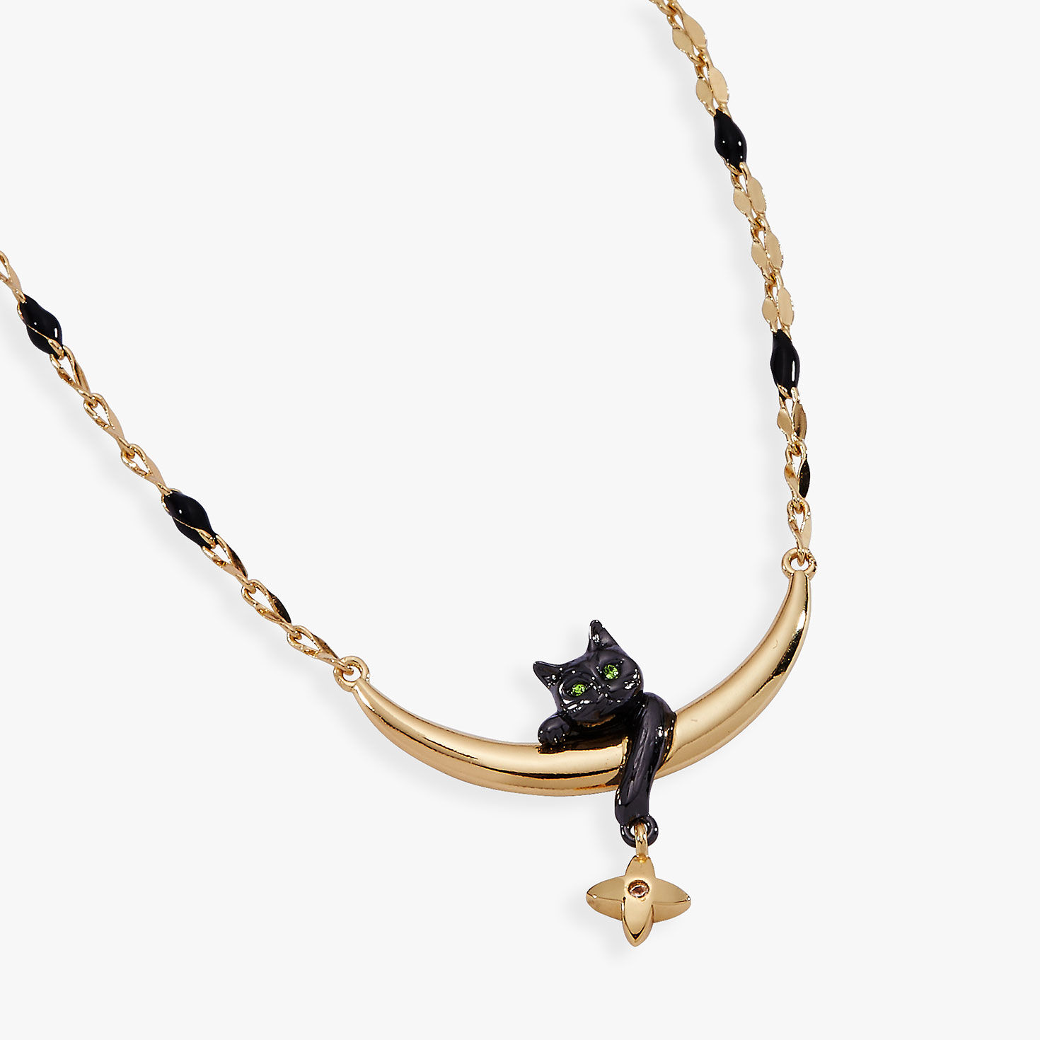 Alex And Ani Celestial Cat Inline Necklace closeup view image number 3