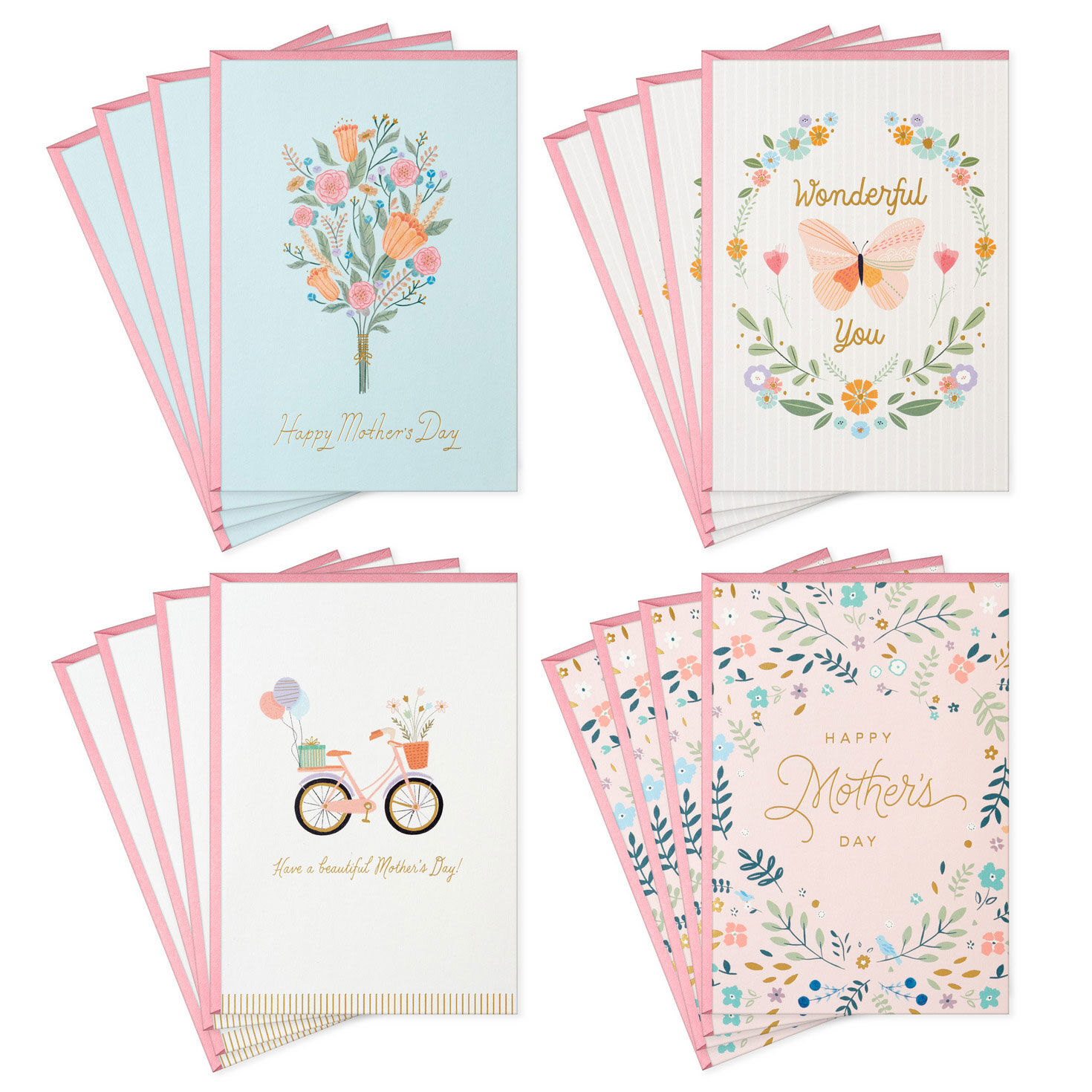 Pastel Flowers Boxed Mother's Day Cards Assortment, Pack of 16, , large image number 1