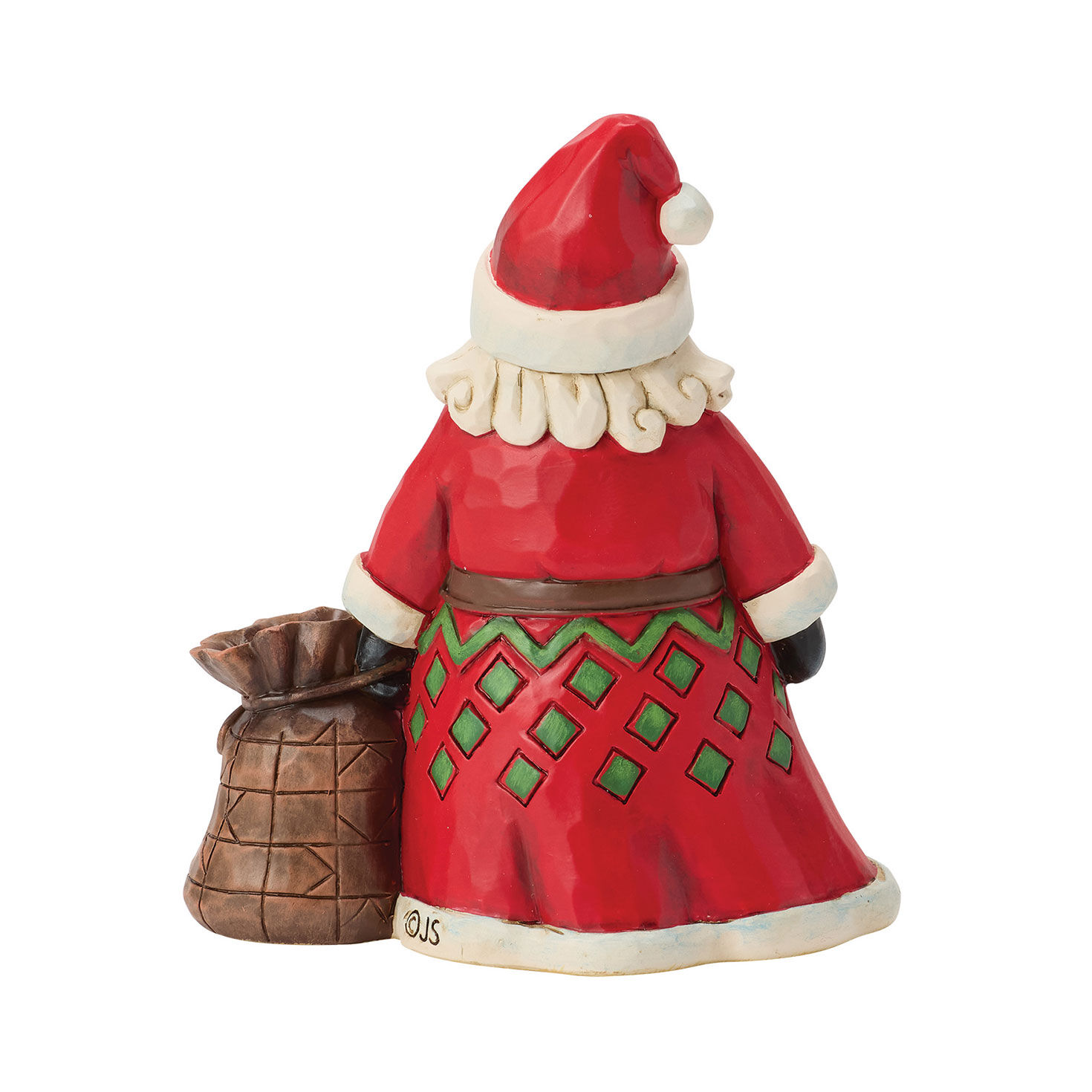 Mini Santa With Toy Bag Jim Shore Statue back image number 2