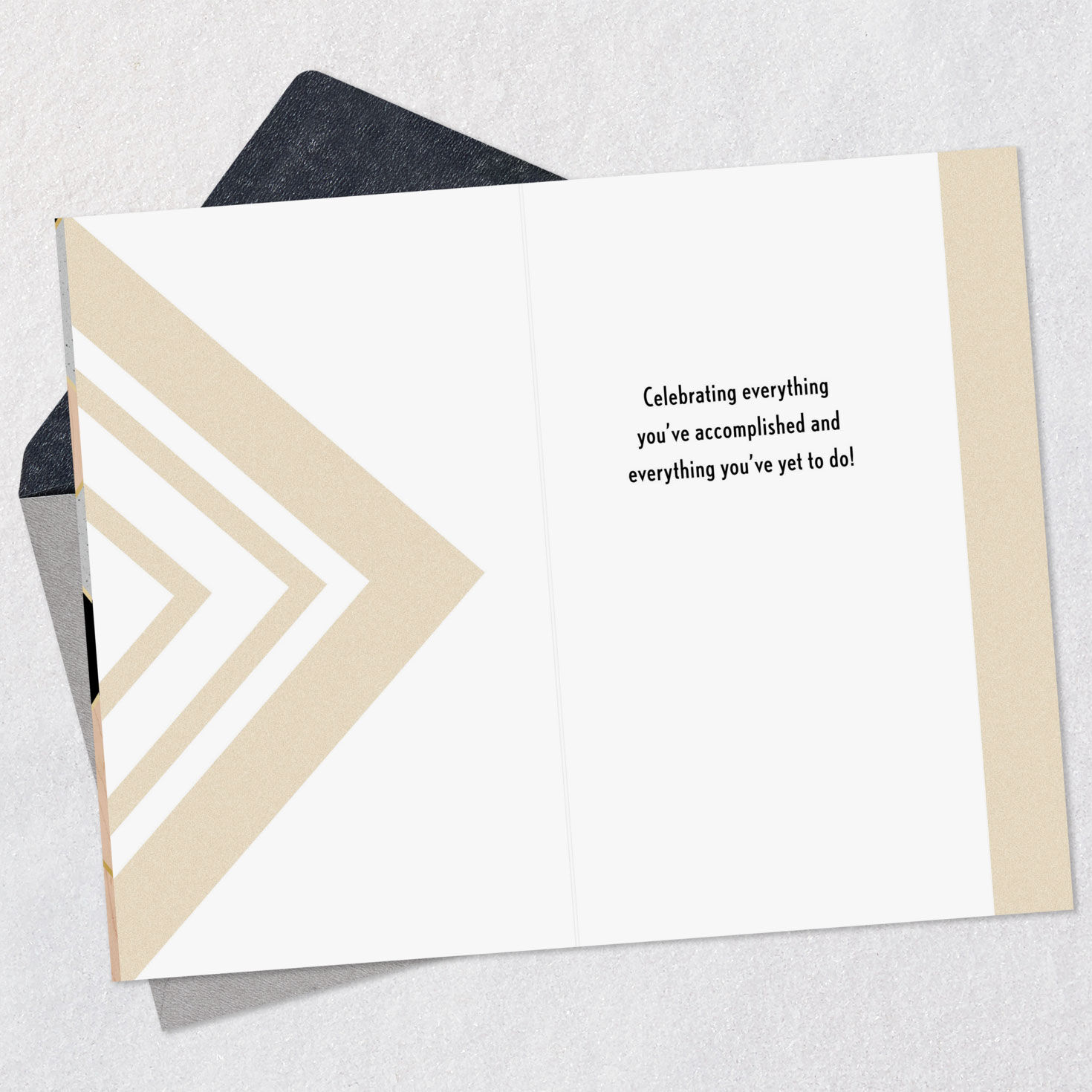 Geometric Pattern High School Graduation Card Open card with envelope image number 3
