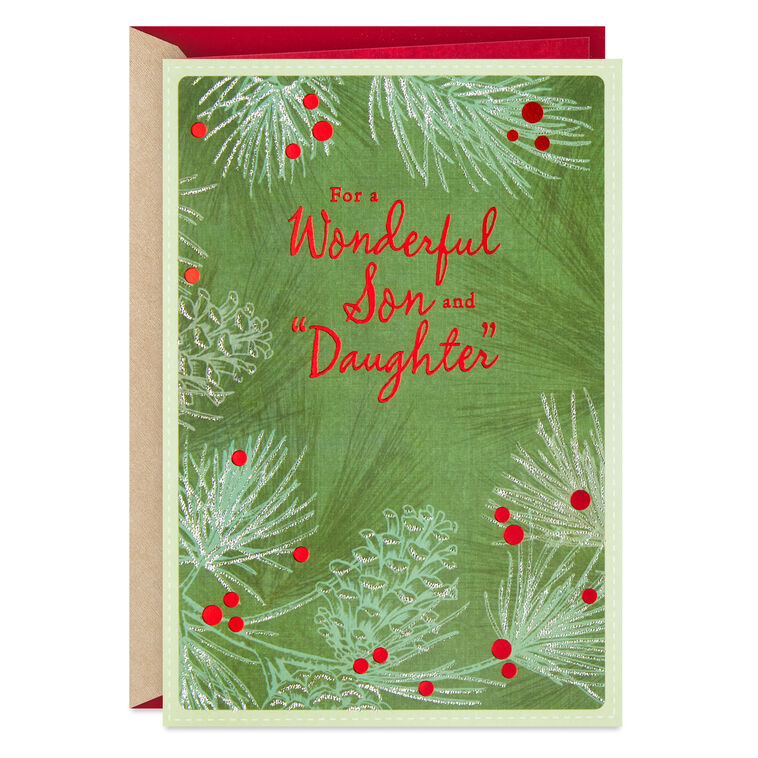 Family Is the Best Gift Christmas Card for Son and Daughter-in-Law