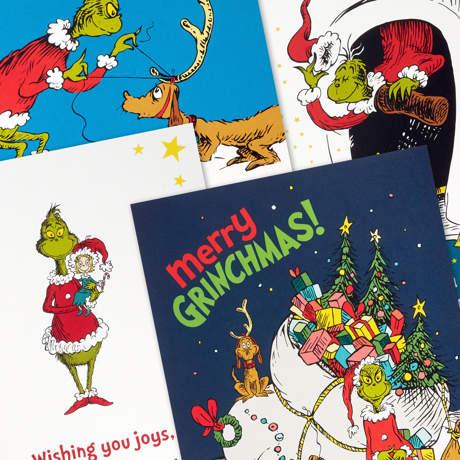 Grinch and Max Dr Seuss Christmas Cards Assortment upclose front detail image number 5