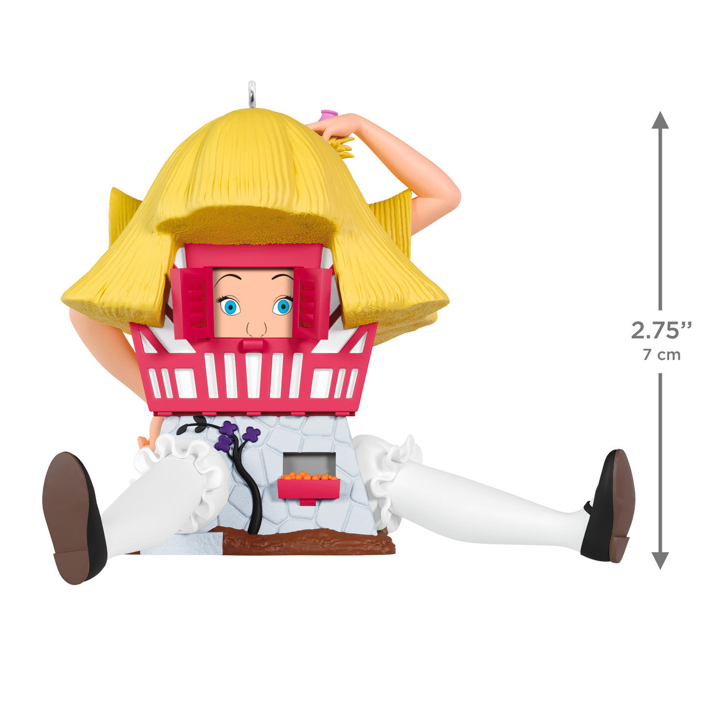 Alice in Wonderland Big in House Keepsake Ornament measurement image number 3
