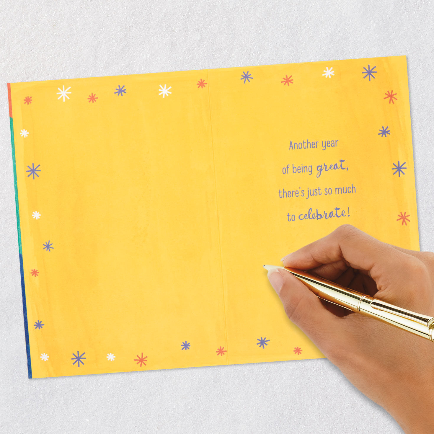 Shadow Lettering Happy Birthday Card Signing card image number 6