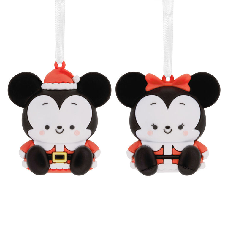 Better Together Disney Holiday Mickey and Minnie Magnetic Hallmark Ornaments, Set of 2