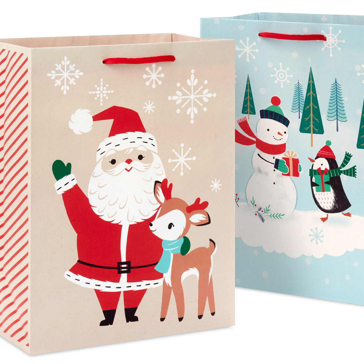 North Pole Pals 4-Pack Assortment Christmas Gift Bag Bundle back image number 6