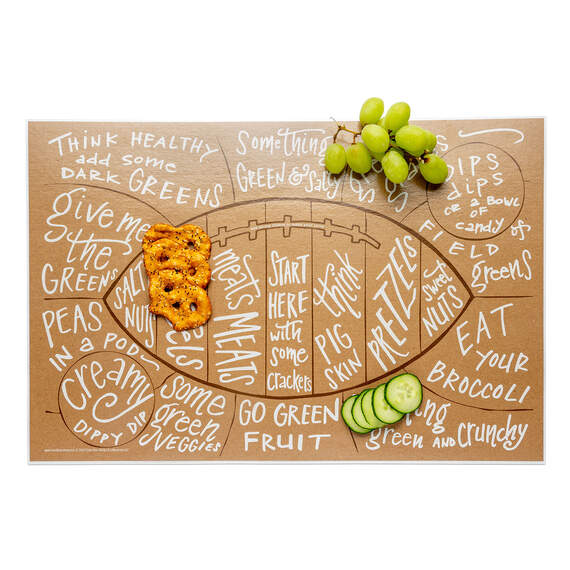 Football Charcuterie Cheat Sheet, 12x18, , large image number 1
