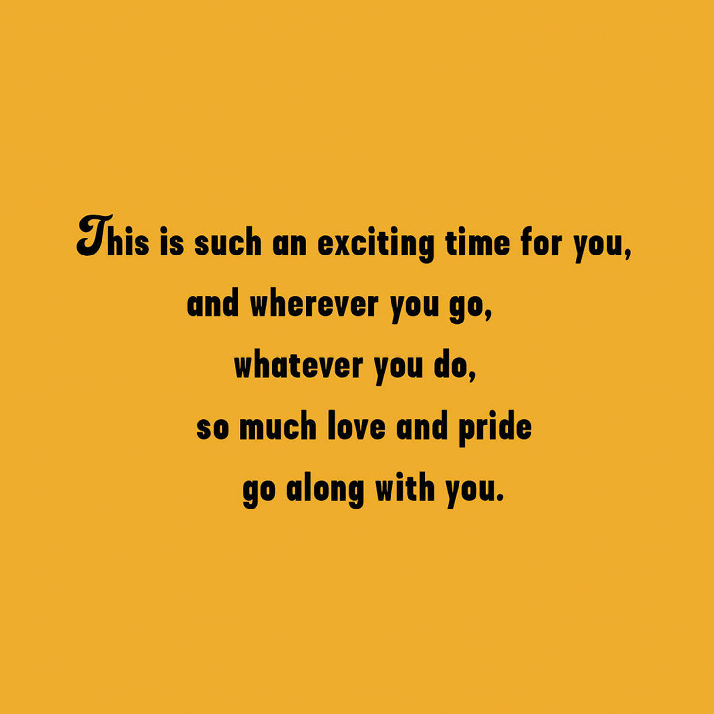 Graduate in Sunset Silhouette Gold Graduation Card Sentiment image number 2