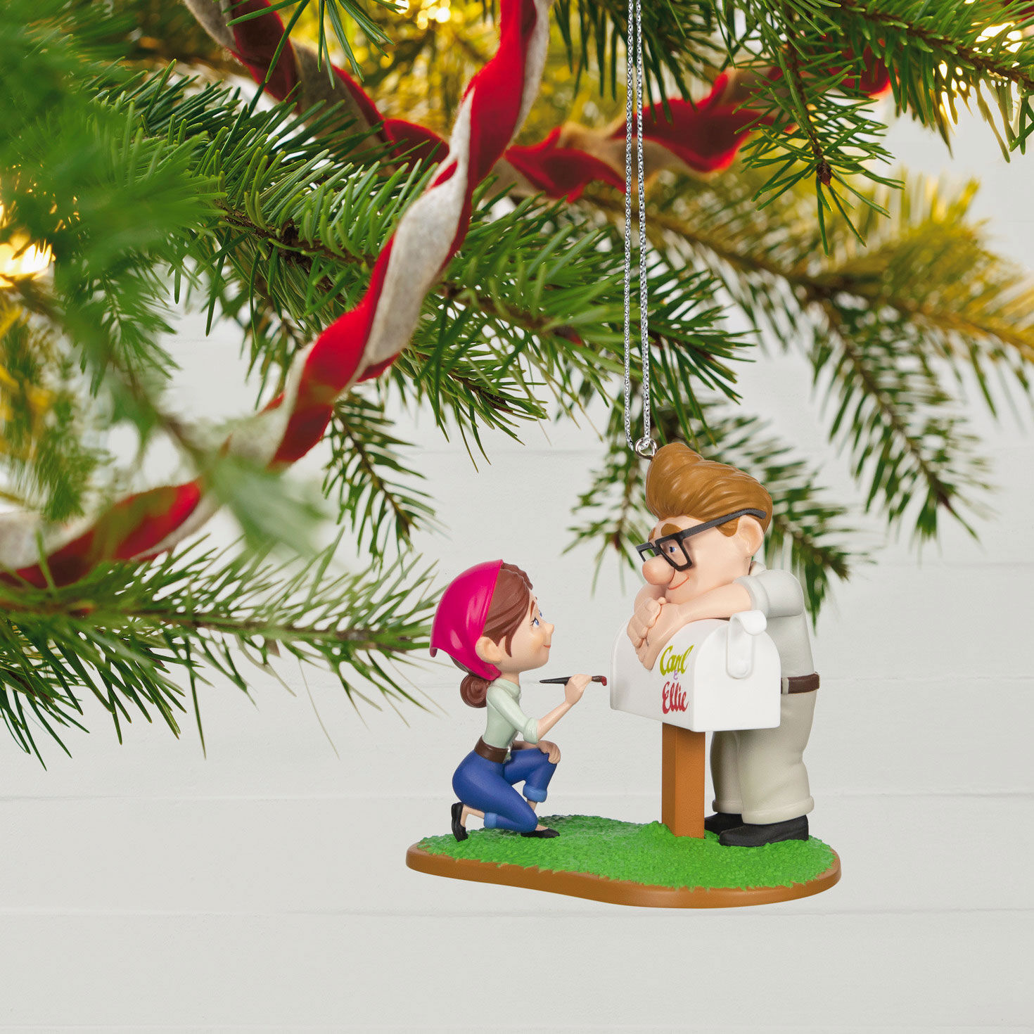 Disney/Pixar Up Carl & Ellie Keepsake Ornament hanging on tree image number 2