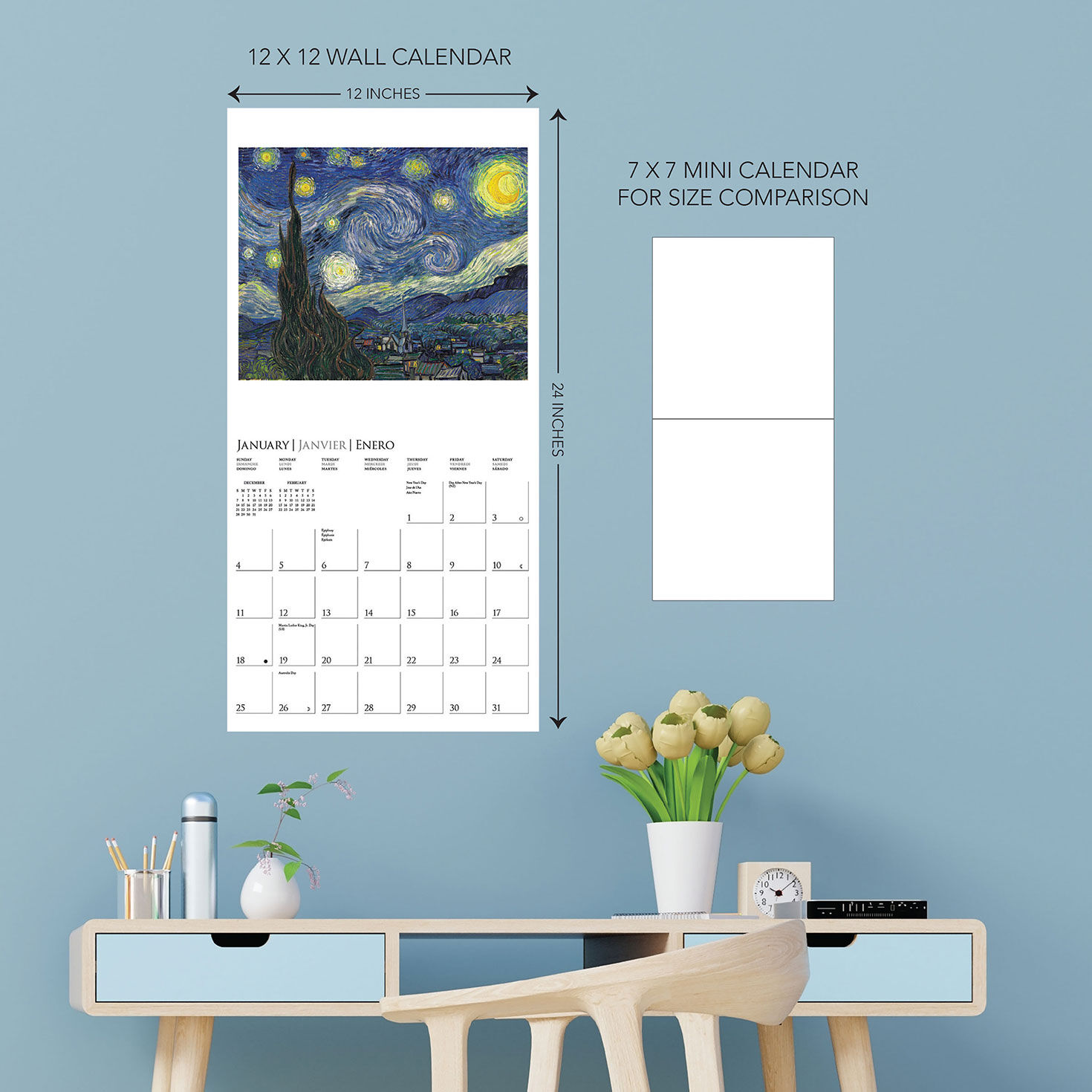 Van Gogh Artwork 2026 Monthly Wall Calendar scale image number 5