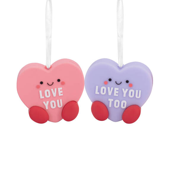 Better Together Candy Hearts Magnetic Hallmark Ornaments, Set of 2