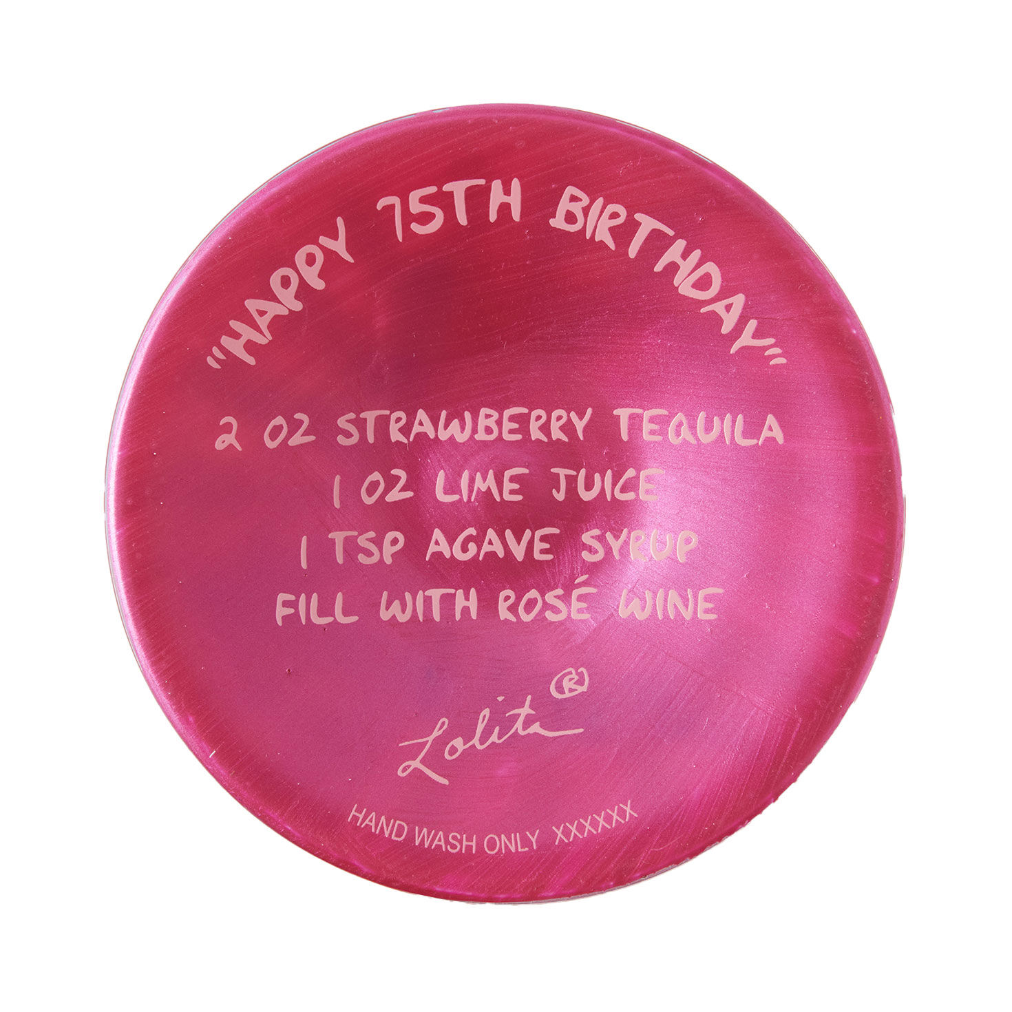 Lolita Happy 75th Birthday Handpainted Wine Glass, 15 oz. for only USD 34.99 | Hallmark