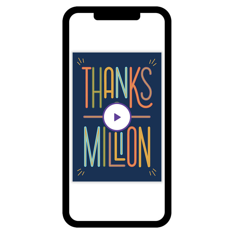 Thanks a Million Thank You eCard