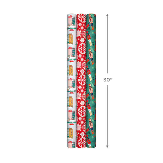 Cozy Traditions 3-Pack Christmas Wrapping Paper, , large image number 8