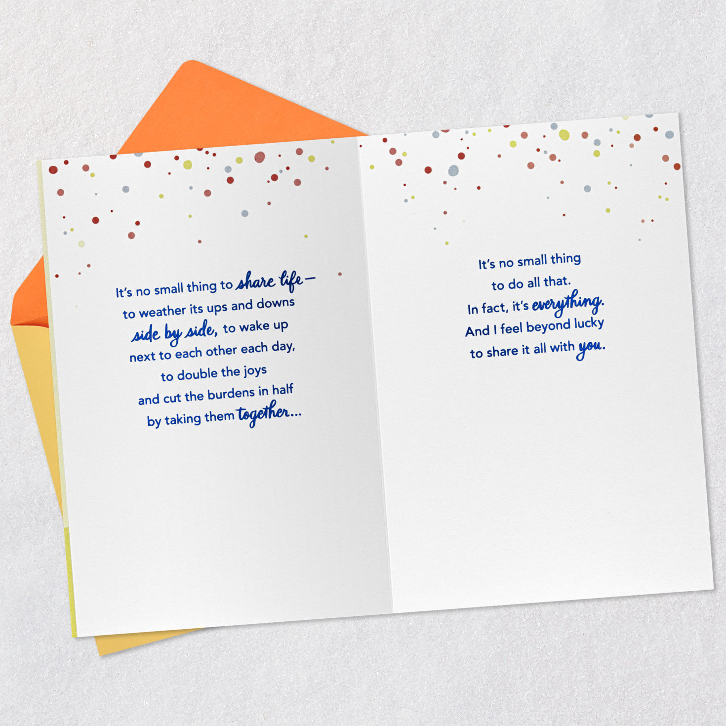 Couple Under Umbrella Romantic Card Open card with envelope image number 4