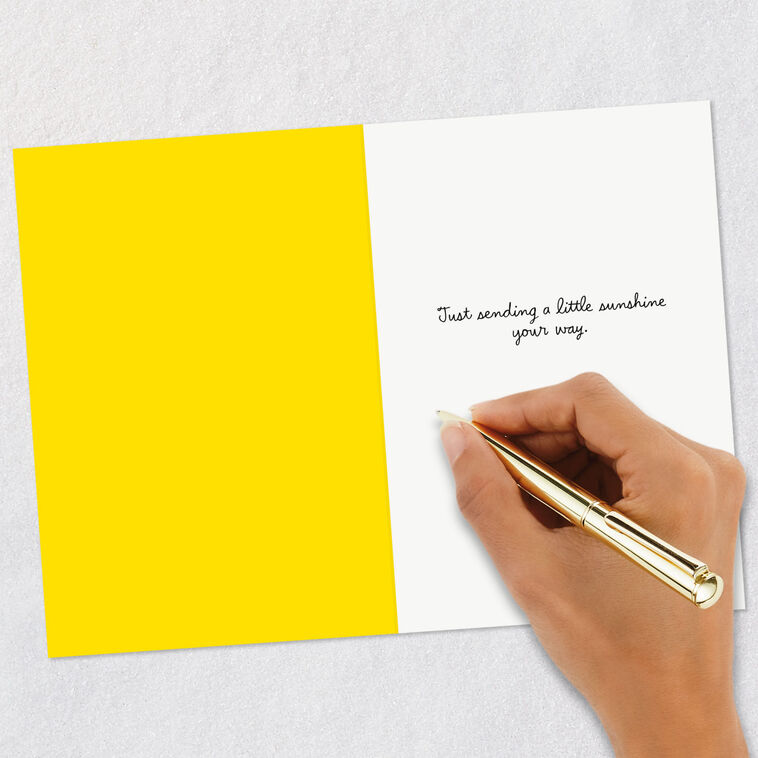 Sunflower in Sunglasses Thinking of You Card Signing card image number 6