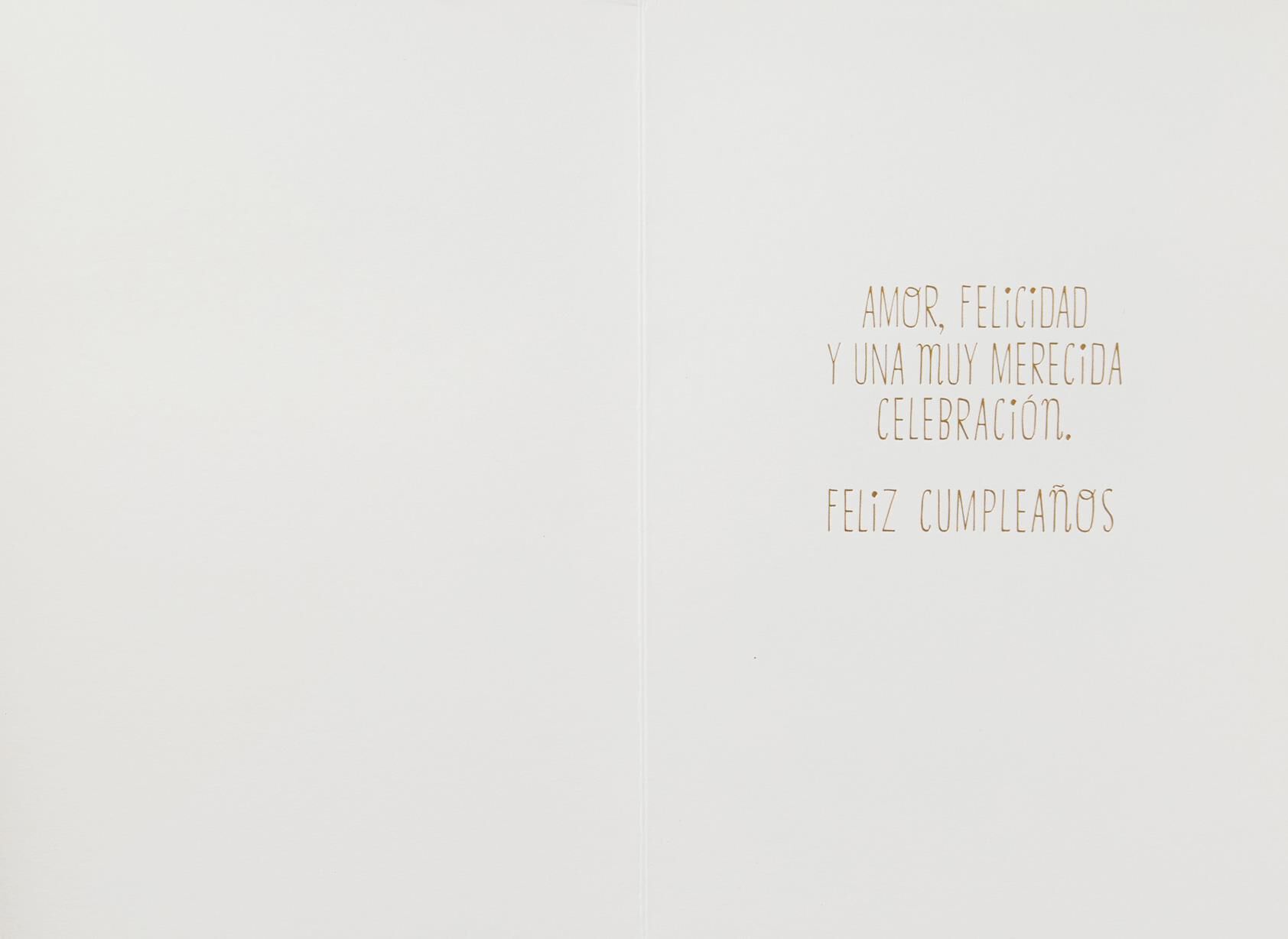 Una Muy Merecida Celebración Spanish Language Birthday Card