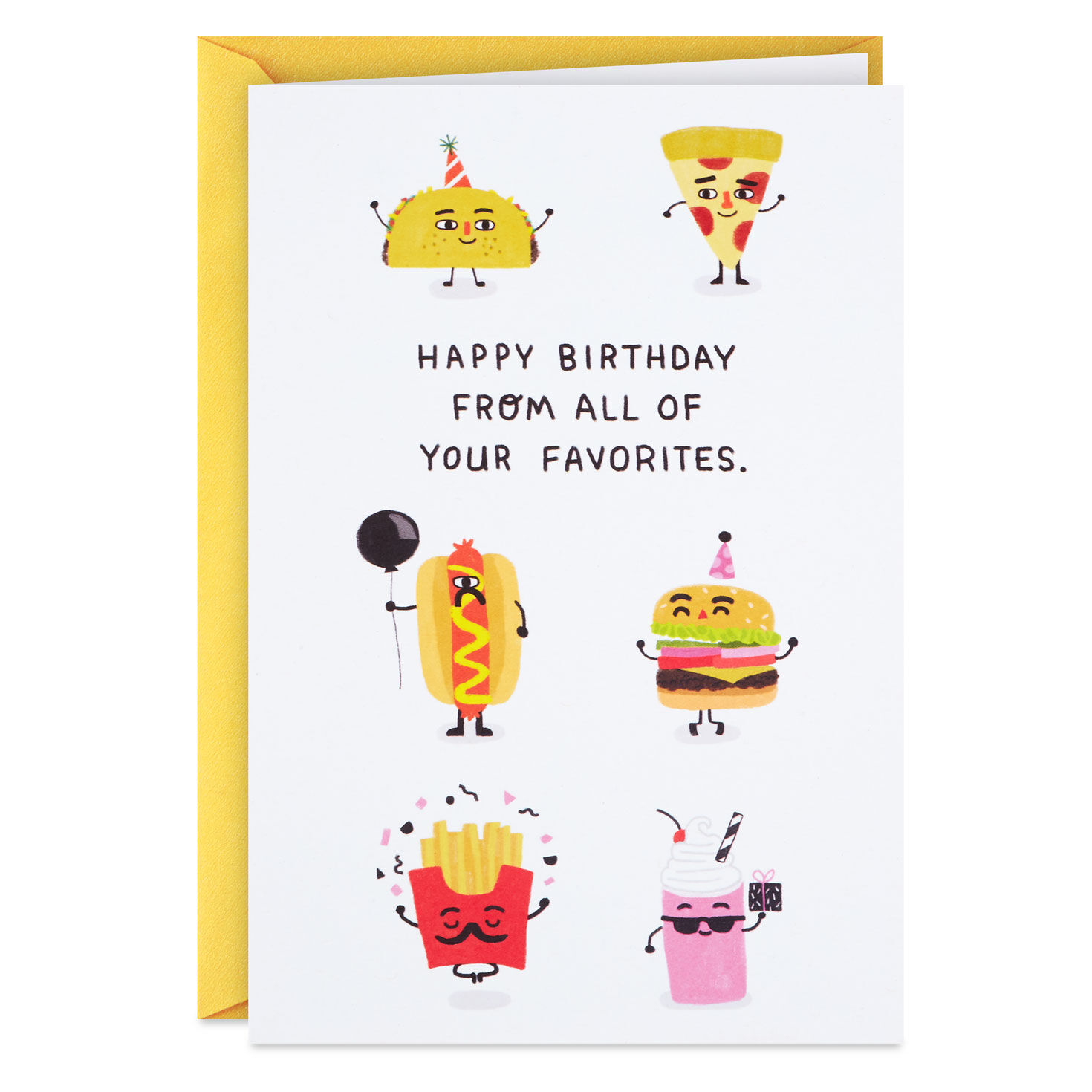 Favorite Foods Funny Birthday Card