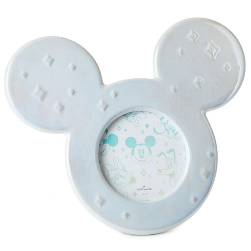 Disney 100 Years of Wonder Mickey Ears Ceramic Picture Frame, 4x4, 