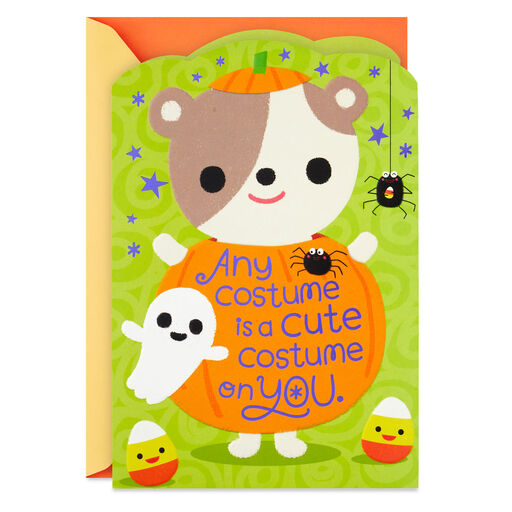 Any Costume Is Cute on You  Halloween Card for Kid, 