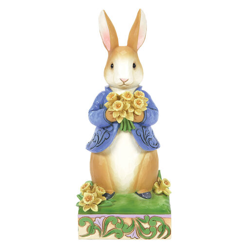 Jim Shore Peter Rabbit With Daffodils Figurine, 6.2", 