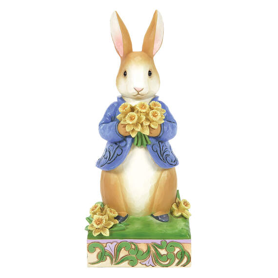 Jim Shore Peter Rabbit With Daffodils Figurine, 6.2"