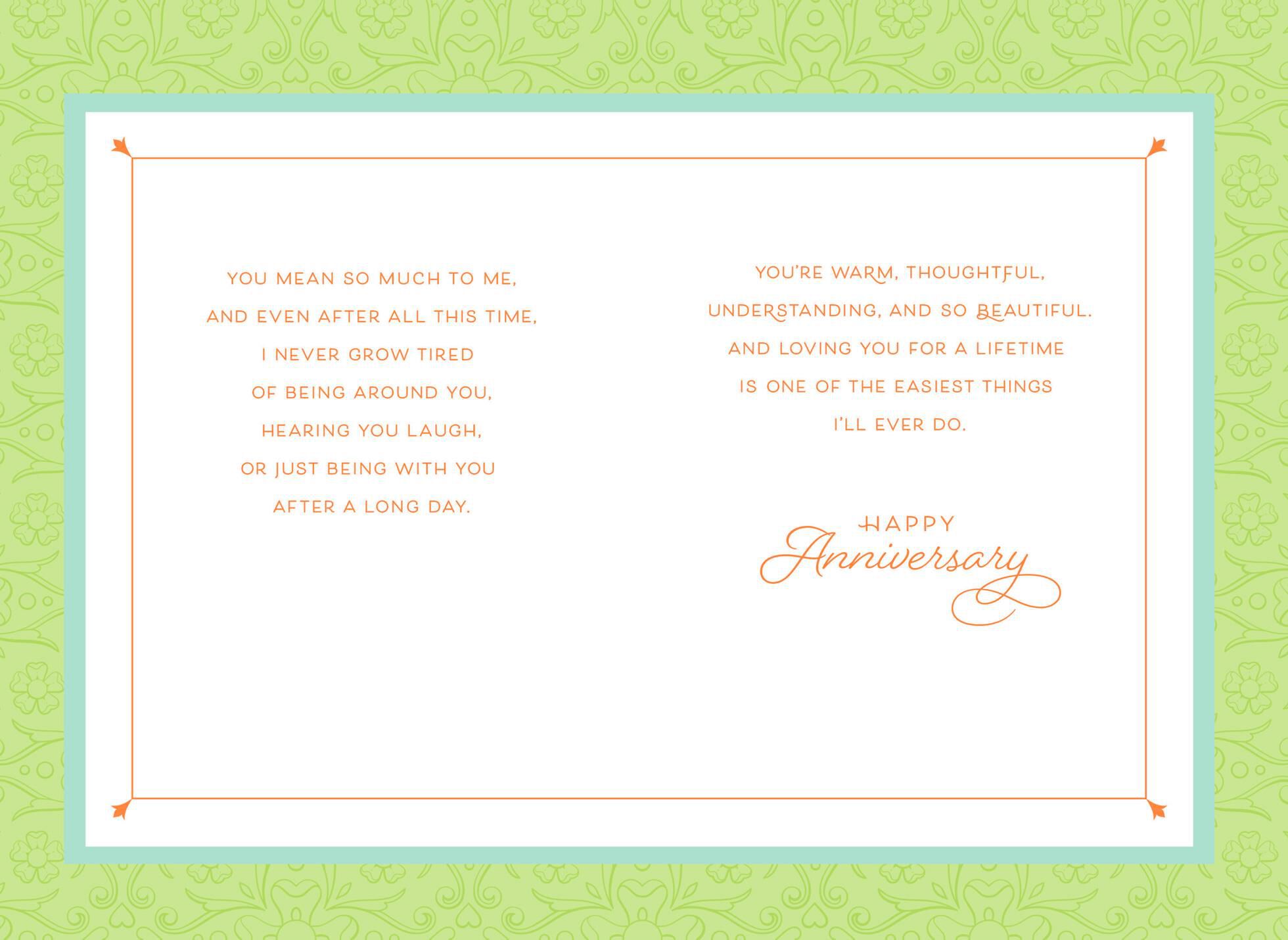 You Mean So Much to Me Anniversary Card for Wife