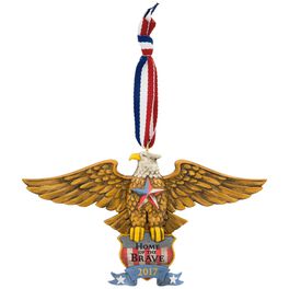 Home of the Brave Patriotic Folk Art Eagle Ornament, Home of the Brave Patriotic Folk Art Eagle Ornament, , large