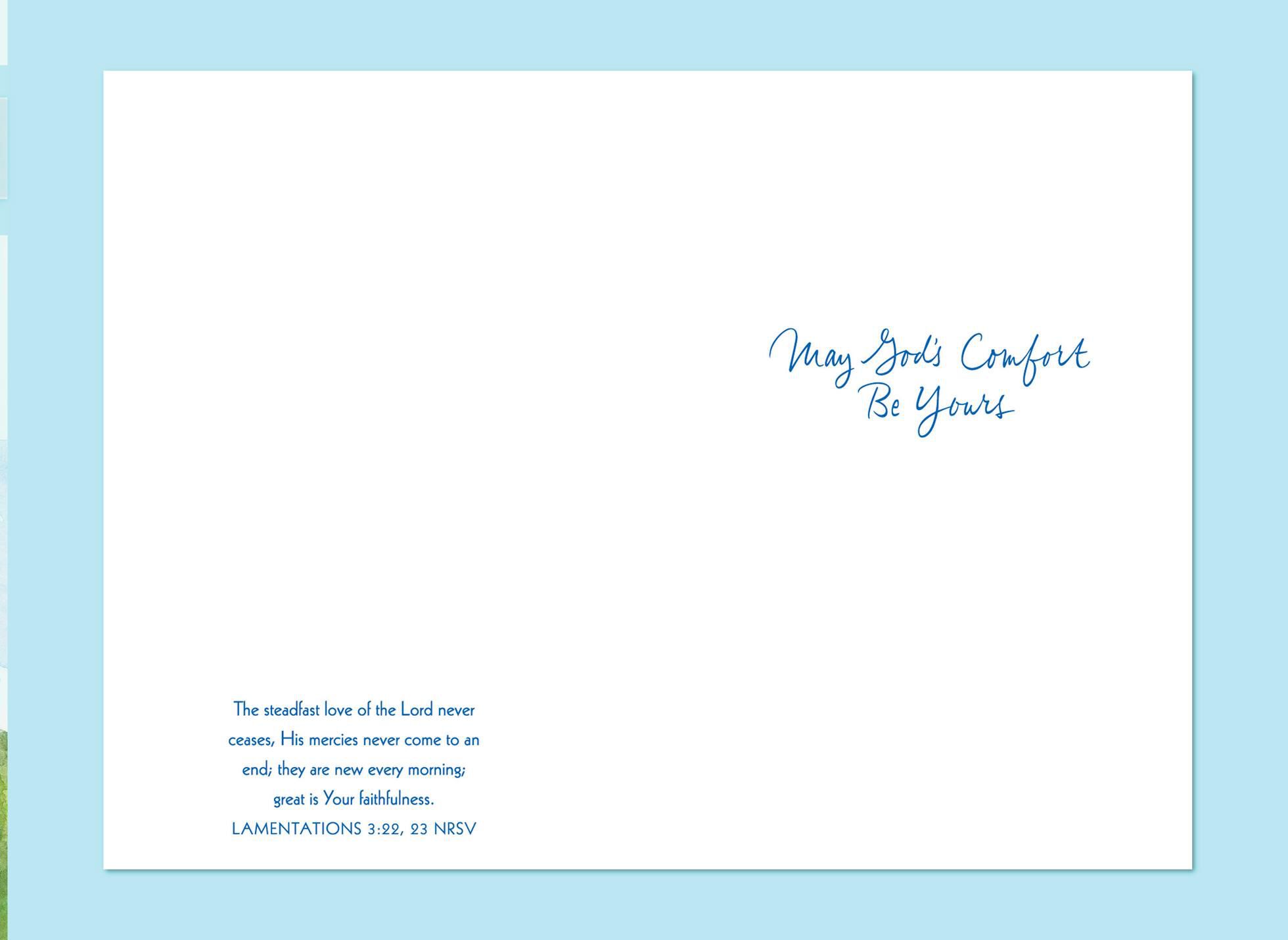 May God's Comfort Be Yours Religious Sympathy Card