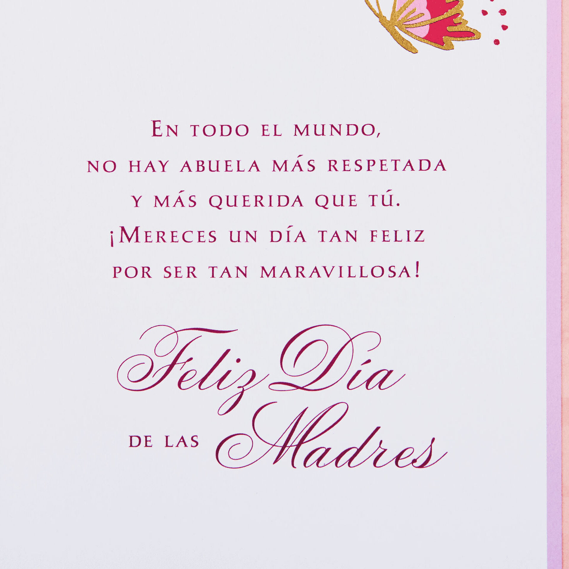 So Loving and Generous Spanish-Language Mother's Day Card for