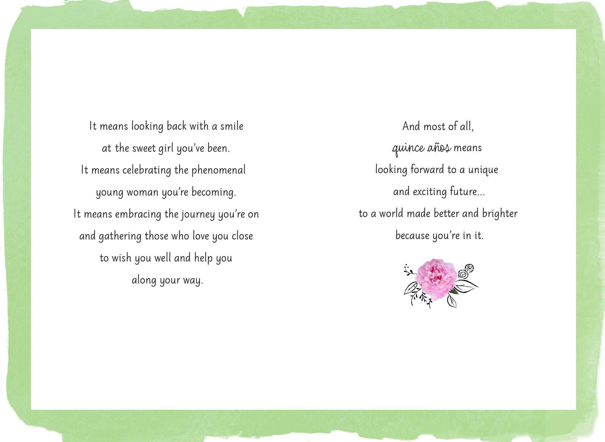Frills and Thrills Quinceañera Card