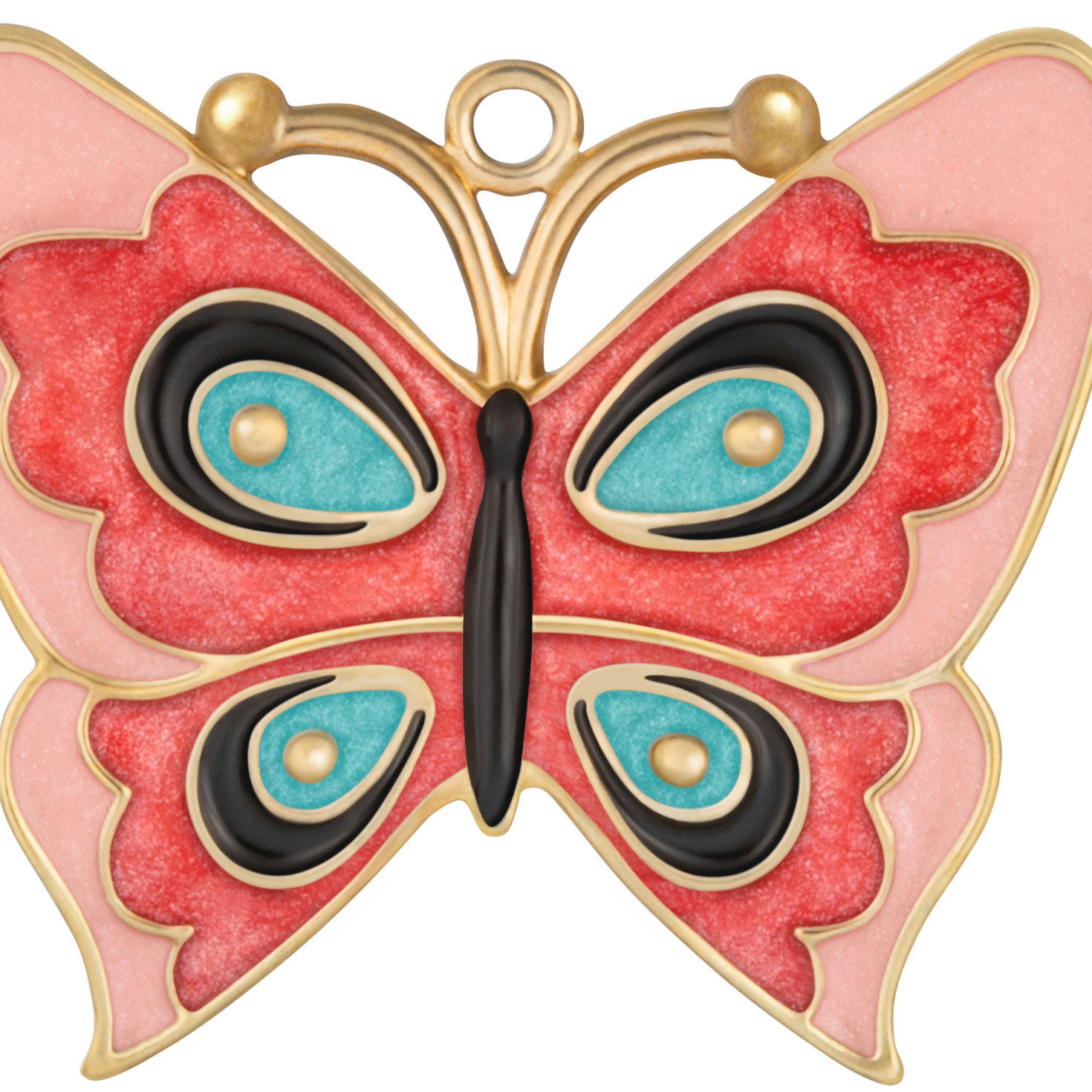 Pink and Blue Butterfly Keepsake Ornament  image number 5
