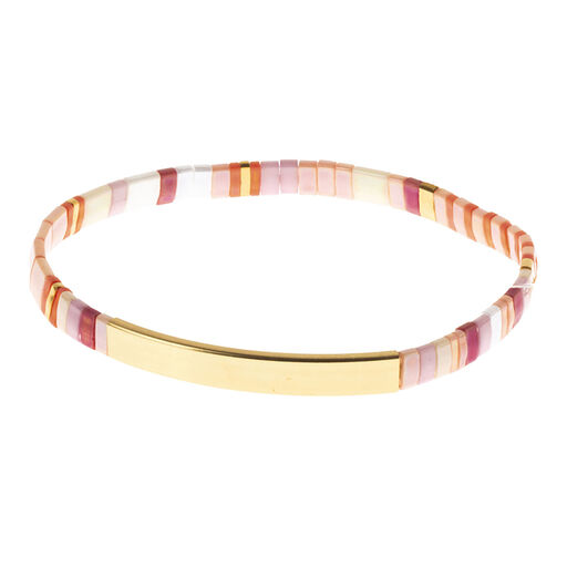 Pink Brave Good Karma Miyuki Bracelet, 