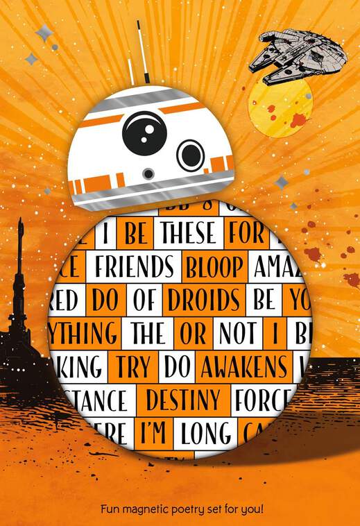 Star Wars™: The Force Awakens™ BB-8™ Card With Magnetic Poetry Words, , large image number 1