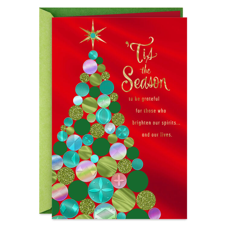 You Brighten Our Lives Christmas Card for Both