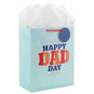 Blue Grid Large Father's Day Gift Bag With Tissue front image number 1