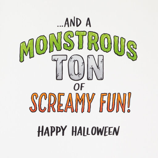 Spooky and Kooky Halloween Card With Light-Up Sticker Badge, 
