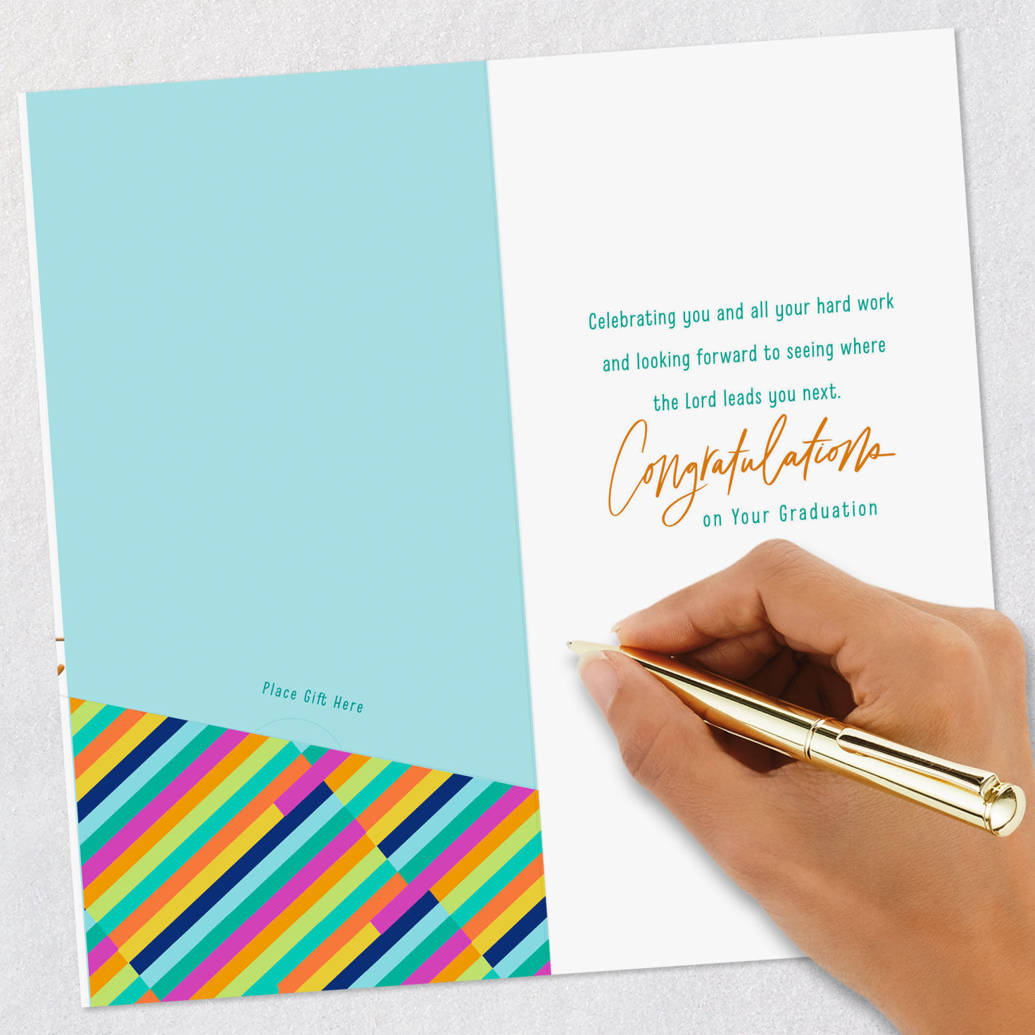 Cap on Colorful 2026 Graduation Money Holder signing card image number 8