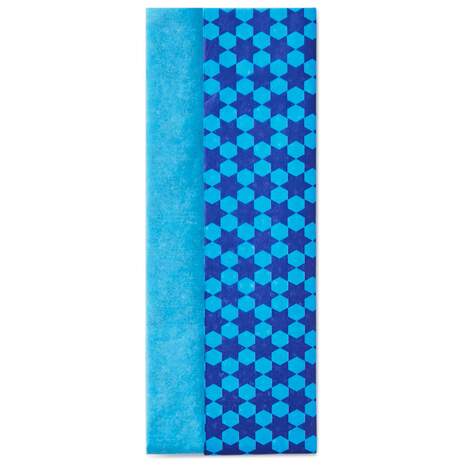 Star of David and Turquoise 2-Pack Hanukkah Tissue Paper, 6 Sheets, , large