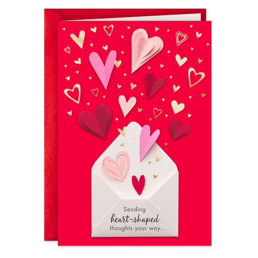 Heart-Shaped Thoughts Valentine's Day Card, 