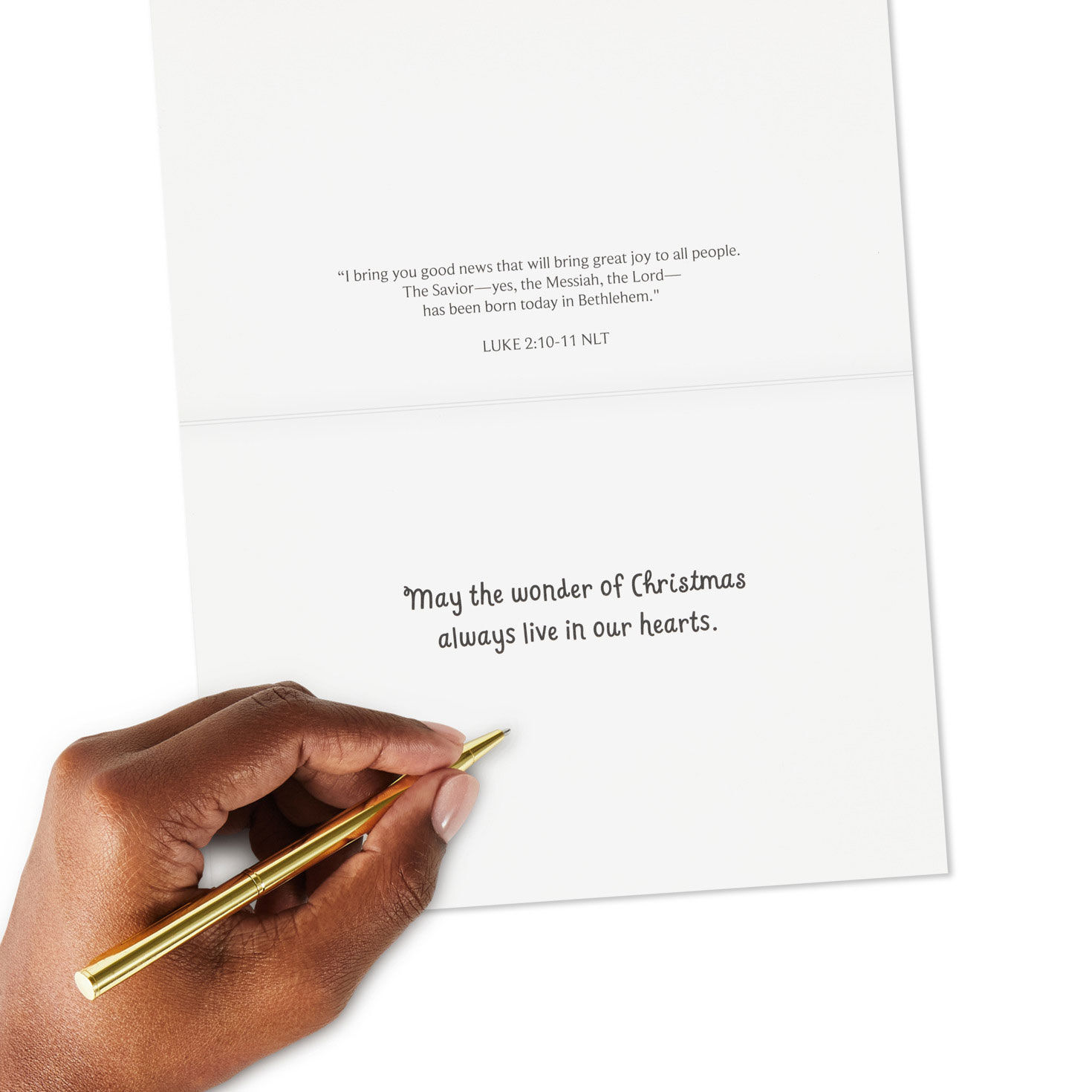 Good News Christian Faith Peanuts Christmas Cards Signing card image number 7