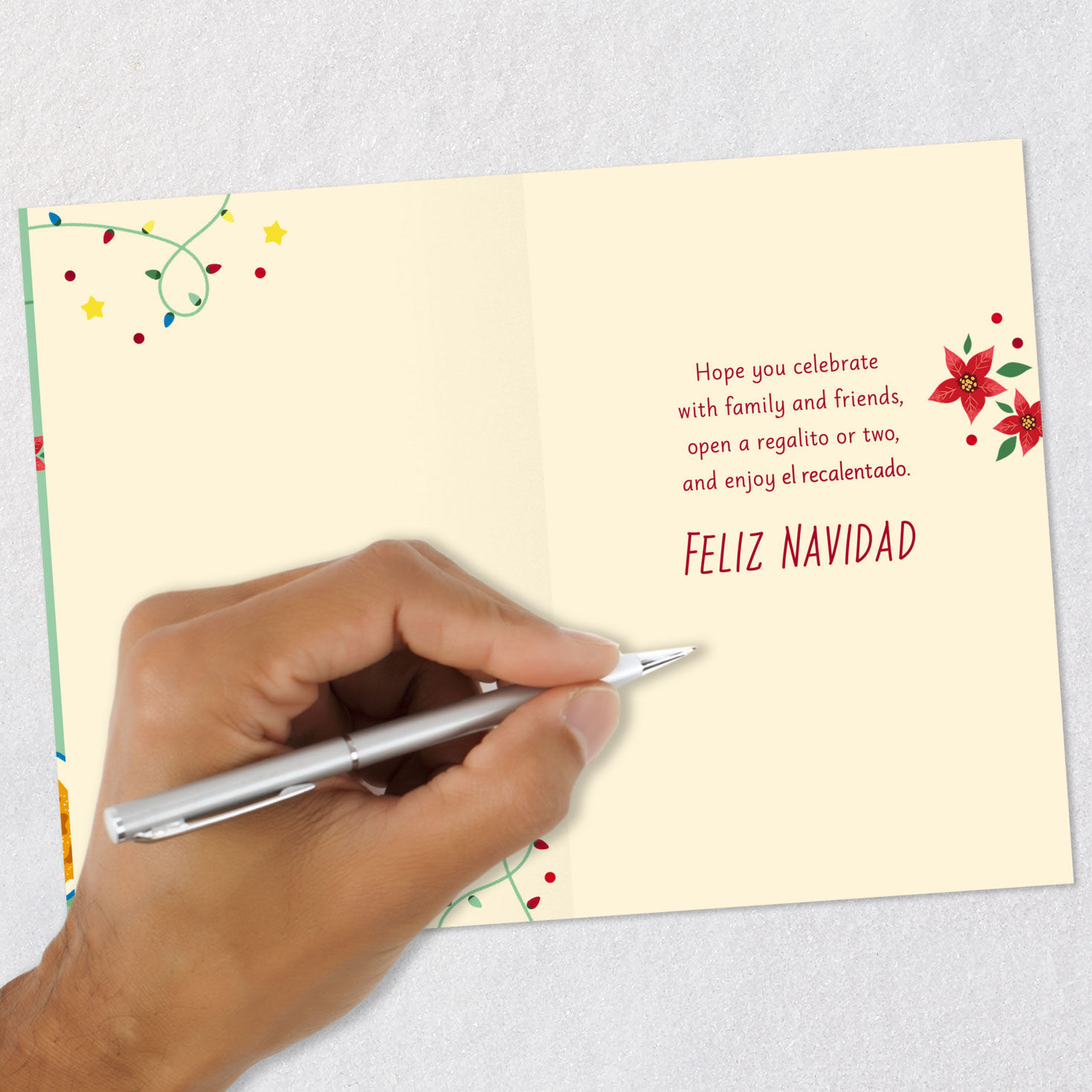 Tamales and Empanadas Spanish and English Christmas Card Signing card image number 6