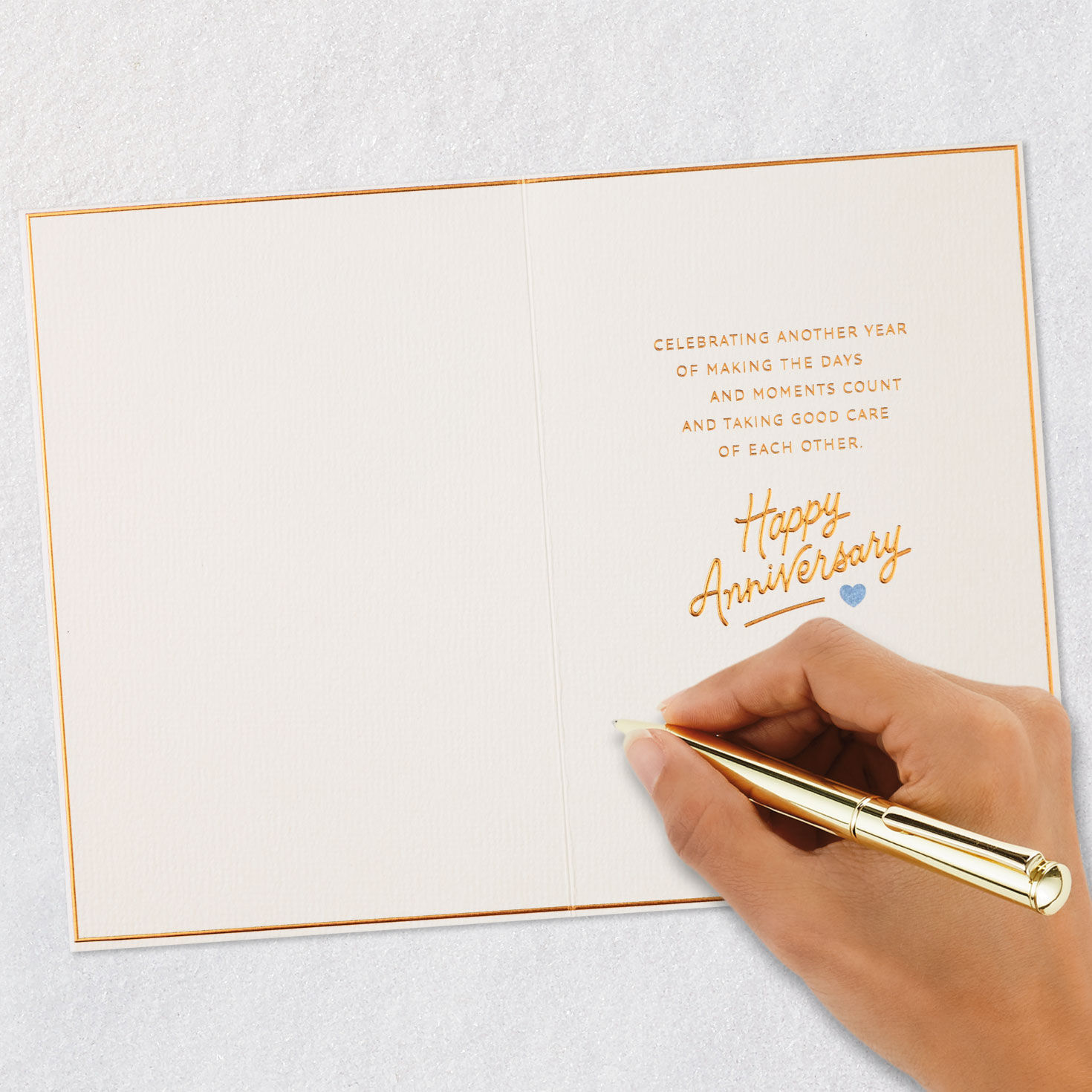 Pastel Hearts Anniversary Card Signing card image number 6