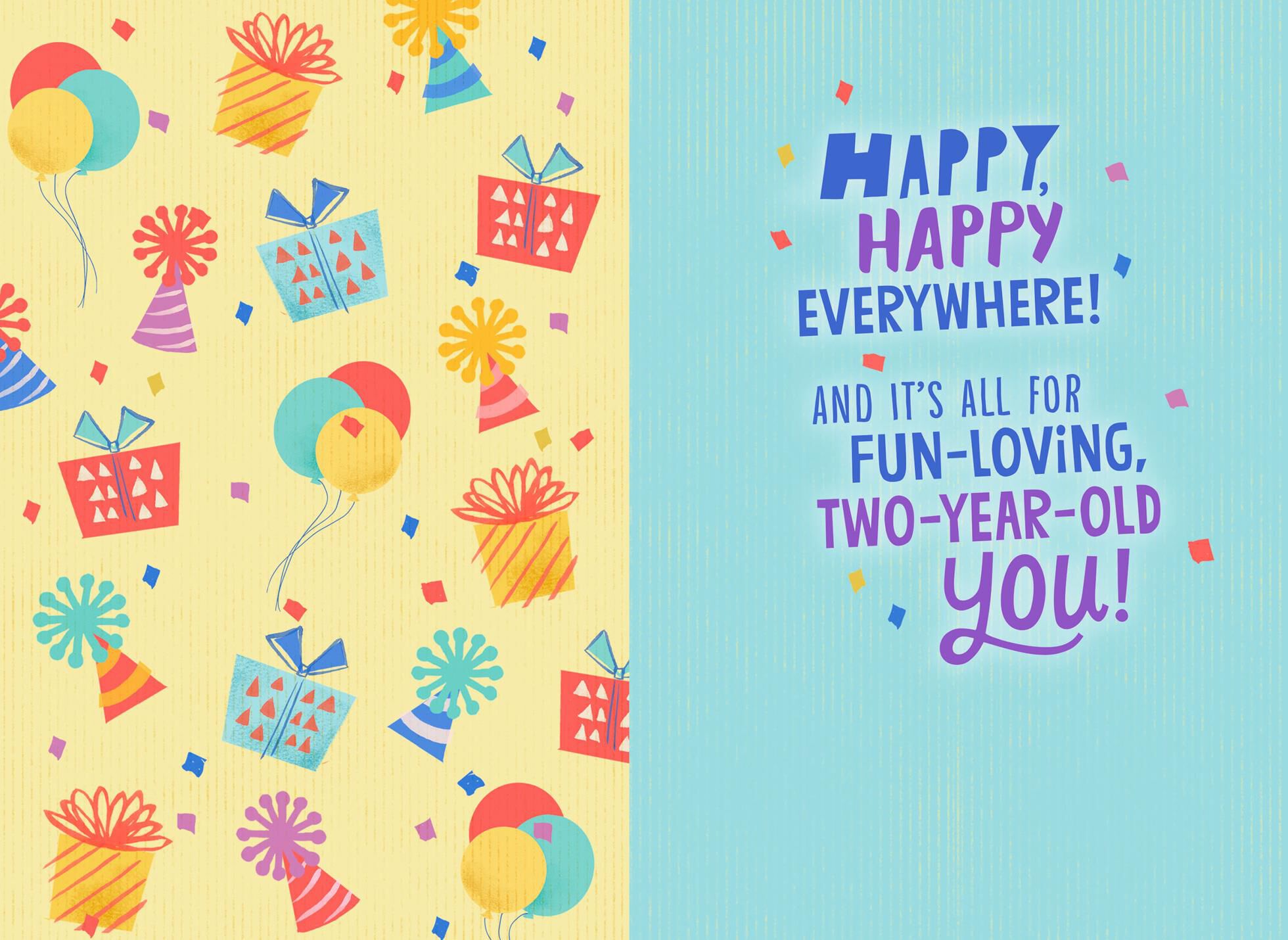 You're 2! Party Kitty Birthday Card