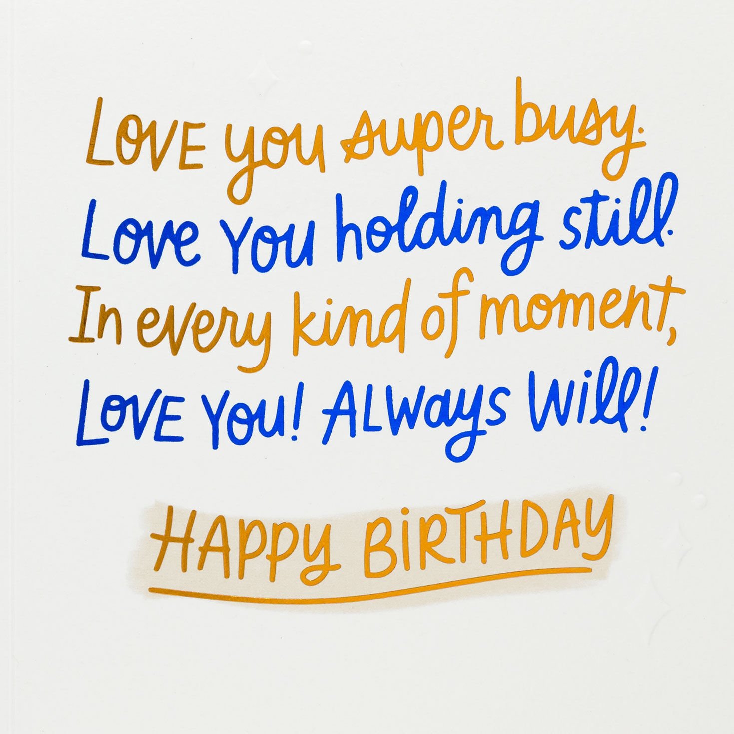 Blue and Copper Script Birthday Card for Son Sentiment image number 3